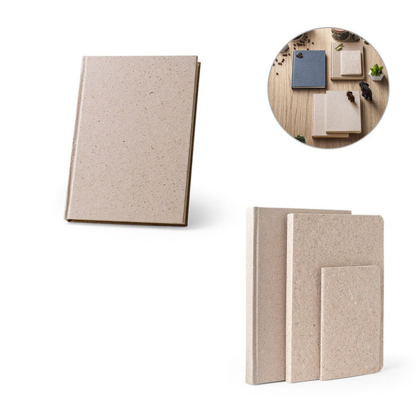 hi!dea 93296 - A5 notepad with hard cover made from tea leafs waste (65%)