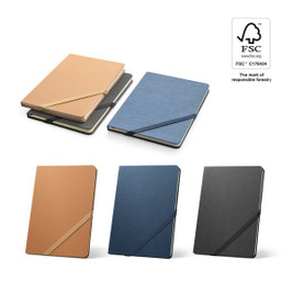 hi!dea 93338 - A5 notebook, made with water resistant paper, with lined pages made from an FSC™ certified material and other controlled materials
