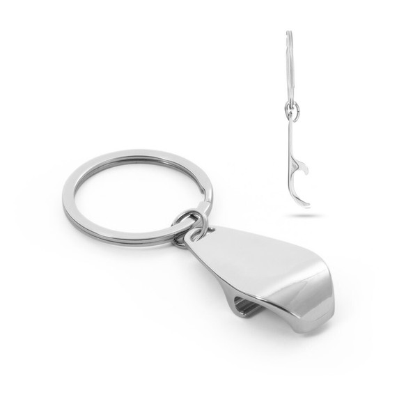 hi!dea 93394 - Portachiavi in metallo con apribottiglie