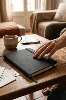 Carnet de poche en PU à feuilles non-lignées - Egotier 93425