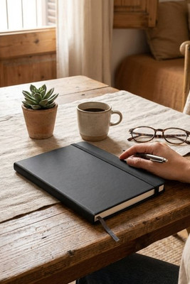 A5 PU notepad with plain sheets - Egotier 93487