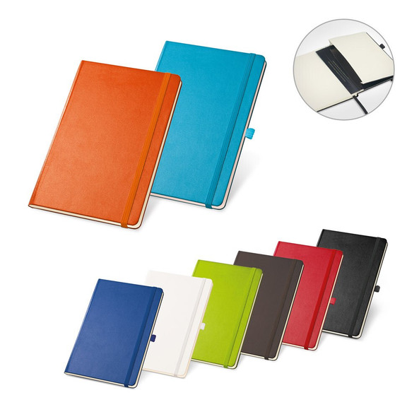 hi!dea 93494 - Bloc notes A5 à feuilles lignées en couleur ivoire