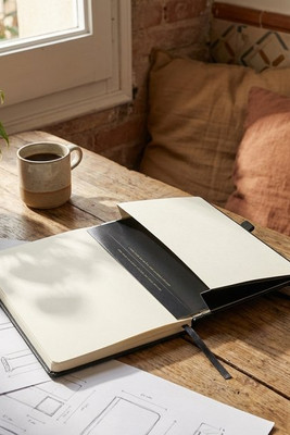 A5 notebook with lined sheets in ivory color - Egotier 93494