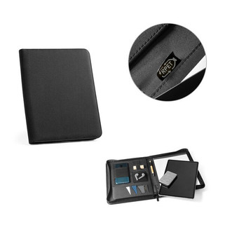 A4 folder in recycled polyester (100% rPET) 300D with zipper - Egotier 93579