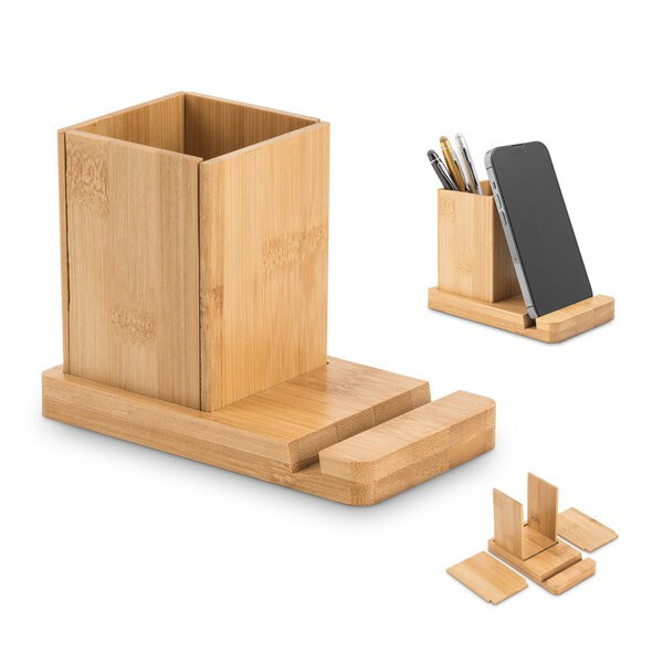 Desk set with mobile phone holder and cup - Egotier 93638