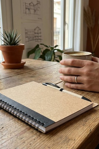 Notizblock B6 und 120 unlinierten Seiten - Egotier 93715