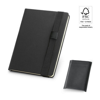 A5 notepad in PU with smooth ivory-colored sheets - Egotier 93789