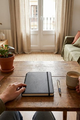 A5 notebook in PU with lined sheets - Egotier 93799