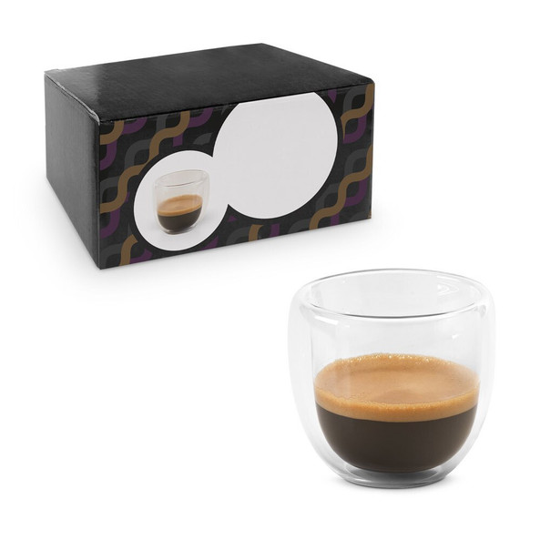 hi!dea 93873 - Isothermal glass coffee set with 2 glasses