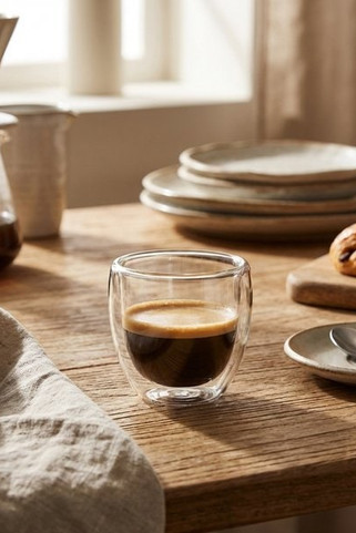 Isothermal glass coffee set with 2 glasses - Egotier 93873