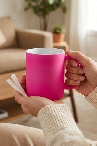 350 mL neon finish ceramic mug - Egotier 93886