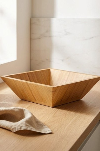 Square bamboo salad bowl - Egotier 93968