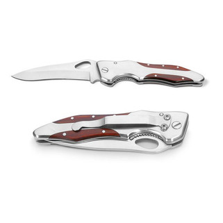 Pocket knife in stainless steel and wood - Egotier 94030