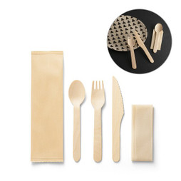 hi!dea 94077 - Wooden cutlery set