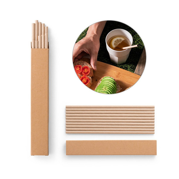 hi!dea 94098 - Set of 10 kraft paper straws