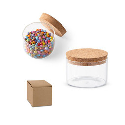 hi!dea 94099 - Contenitore in vetro borosilicato con tappo in sughero 380 mL
