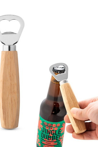 Bottle opener in metal and wood - Egotier 94134