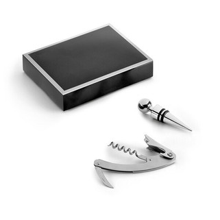 Zinc and stainless steel wine set - Egotier 94191