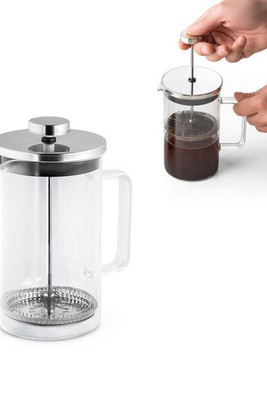 Coffee maker in borosilicate glass and stainless steel 600 mL - Egotier 94237
