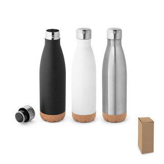 Stainless steel thermos and cork base 560 mL - Egotier 94240