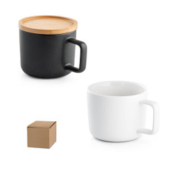 hi!dea 94251 - Caneca em cerâmica com base em bambu 230 mL