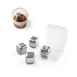 hi!dea 94252 - Set of reusable stainless steel ice cubes
