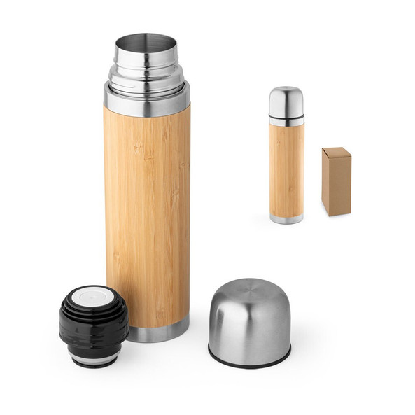 hi!dea 94254 - Bamboo and stainless steel thermos 450 mL