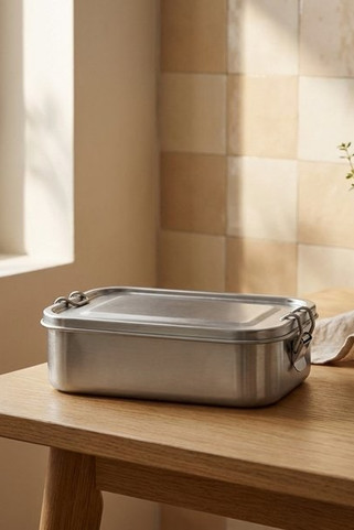 Lunch Box. Robust hermetic box made of stainless steel (90% recycled) 750 mL - Egotier 94277