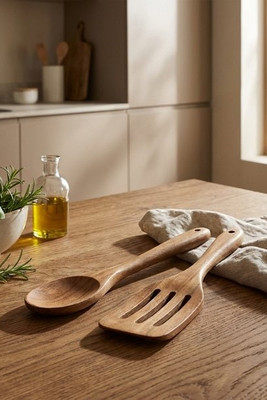 Set de deux couverts en bois d'acacia - Egotier 94291