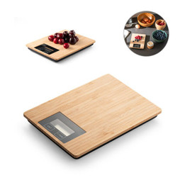 hi!dea 94312 - Bilancia da cucina digitale in bambù