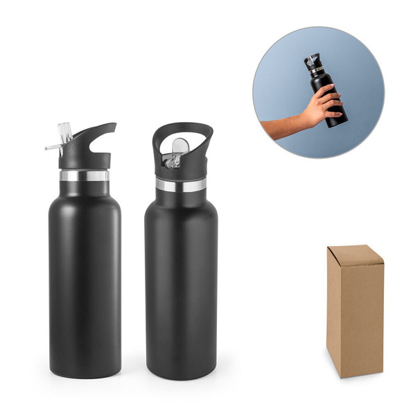 hi!dea 94316 - Stainless steel bottle with PP cap 570 mL