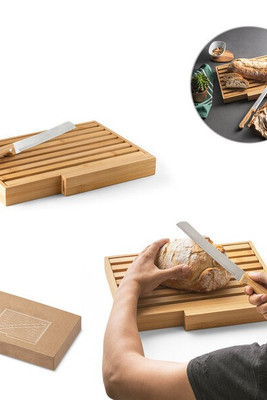 Broodplank van bamboe met roestvrijstalen - Egotier 94321