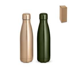 hi!dea 94335 - Ruostumattomasta teräksestä valmistettu pullo mattapintaisella metallipinnoitteella 510 ml