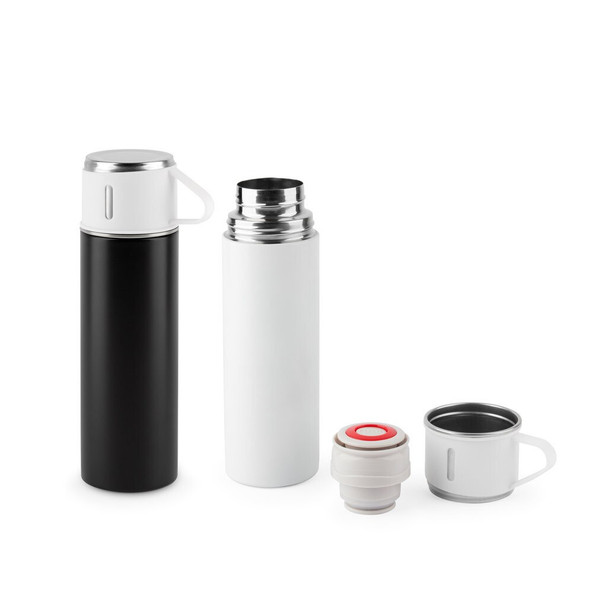 hi!dea 94348 - Double-walled stainless steel bottle (90% recycled) with matte finish 490 mL