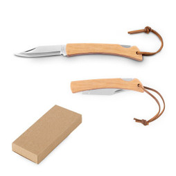 hi!dea 94367 - Pen Knife with stainless steel blade and bamboo handle