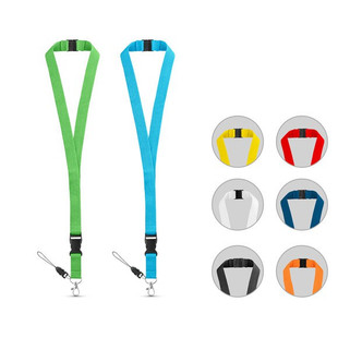 Polyester lanyard with metal carabiner - Egotier 94402