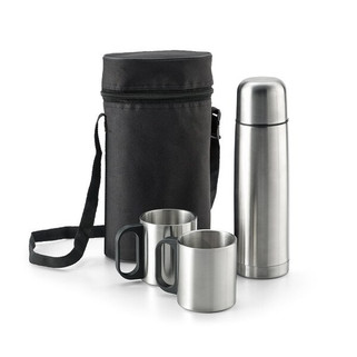 Stainless steel thermos and mugs set - Egotier 94609