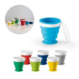 Silicone and PP folding travel cup 250 mL - Egotier 94762