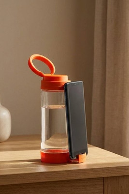 Glass sports bottle with PP cap 390 mL - Egotier 94783