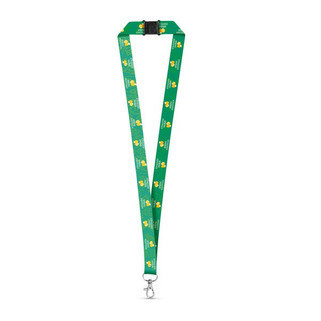 Gerecycled polyester (100% rPET) sublimatie lanyard met karabijnhaak - Egotier 94973