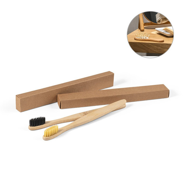 hi!dea 95056 - Toothbrush with bamboo body and nylon bristles
