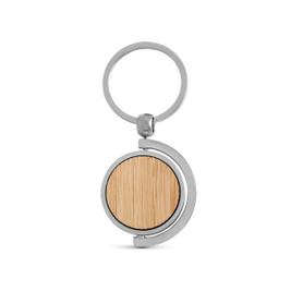 hi!dea 95071 - Circular bamboo keyring