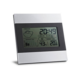 hi!dea 97070 - Desktop weather station with aluminium and ABS LCD screen