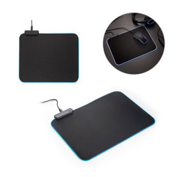 hi!dea 97134 - Gaming-Mauspad mit RGB-LED-Leuchten aus Polyester