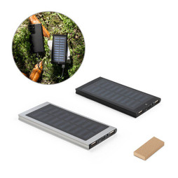 hi!dea 97137 - 8.000 mAh power bank with solar panel in 100% recycled aluminium