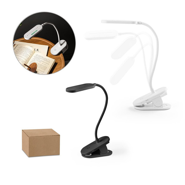 hi!dea 97141 - Portable desk lamp with clip and 30h autonomy at 65% rABS