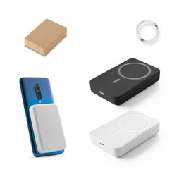 hi!dea 97167 - 10.000 mAh magnetic power bank with 15W superfast wireless charger in recycled ABS (100% rABS)