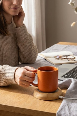 Mug warmer with bamboo body - Egotier 97178