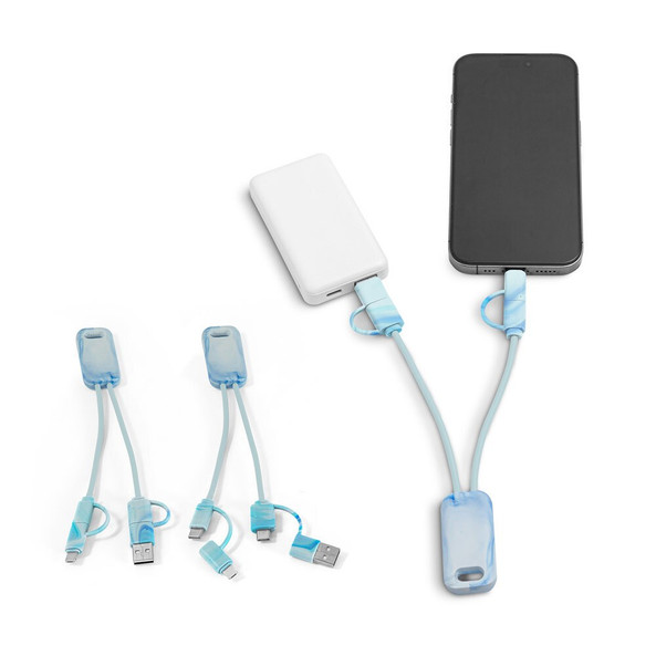 hi!dea 97191 - Superfast 6-in-1 USB cable in recycled PET (100% rPET)