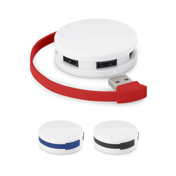 hi!dea 97357 - HUB avec câble et 4 ports USB-A en ABS